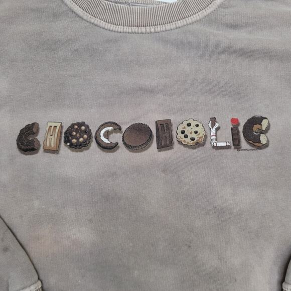 Vintage Crazyshirts Chocolate Sweatshirt Womens Large 25x23 Grayish Brown - Picture 3 of 16
